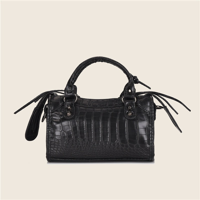 Women's Large Capacity Handbag – Textured Embossed Material