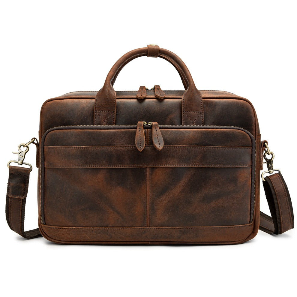 Men's Leather Shoulder Bag – Laptop Bag