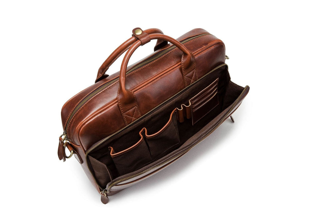 Men's Leather Shoulder Bag – Laptop Bag