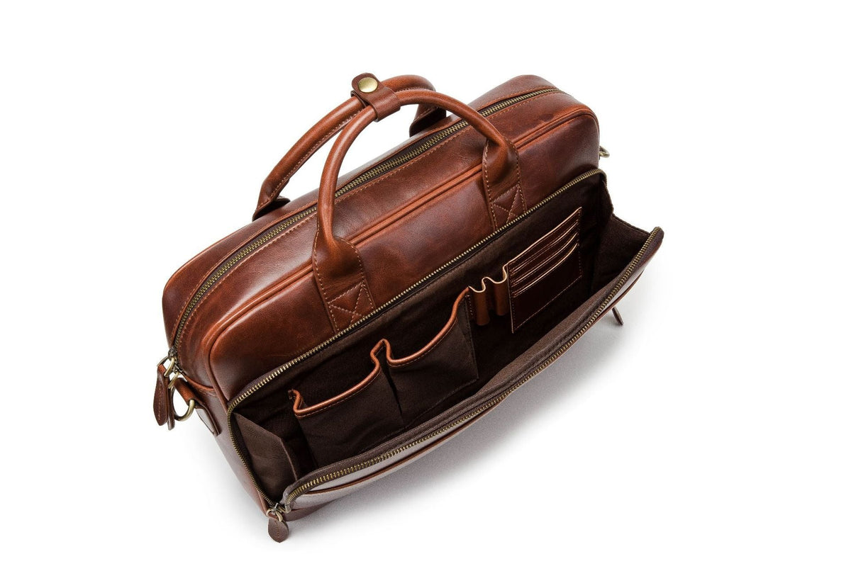 Men's Leather Shoulder Bag – Laptop Bag