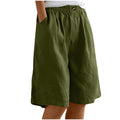 Shorts for Women in Linen and Cotton – Relaxed Fit with Elastic Waistband