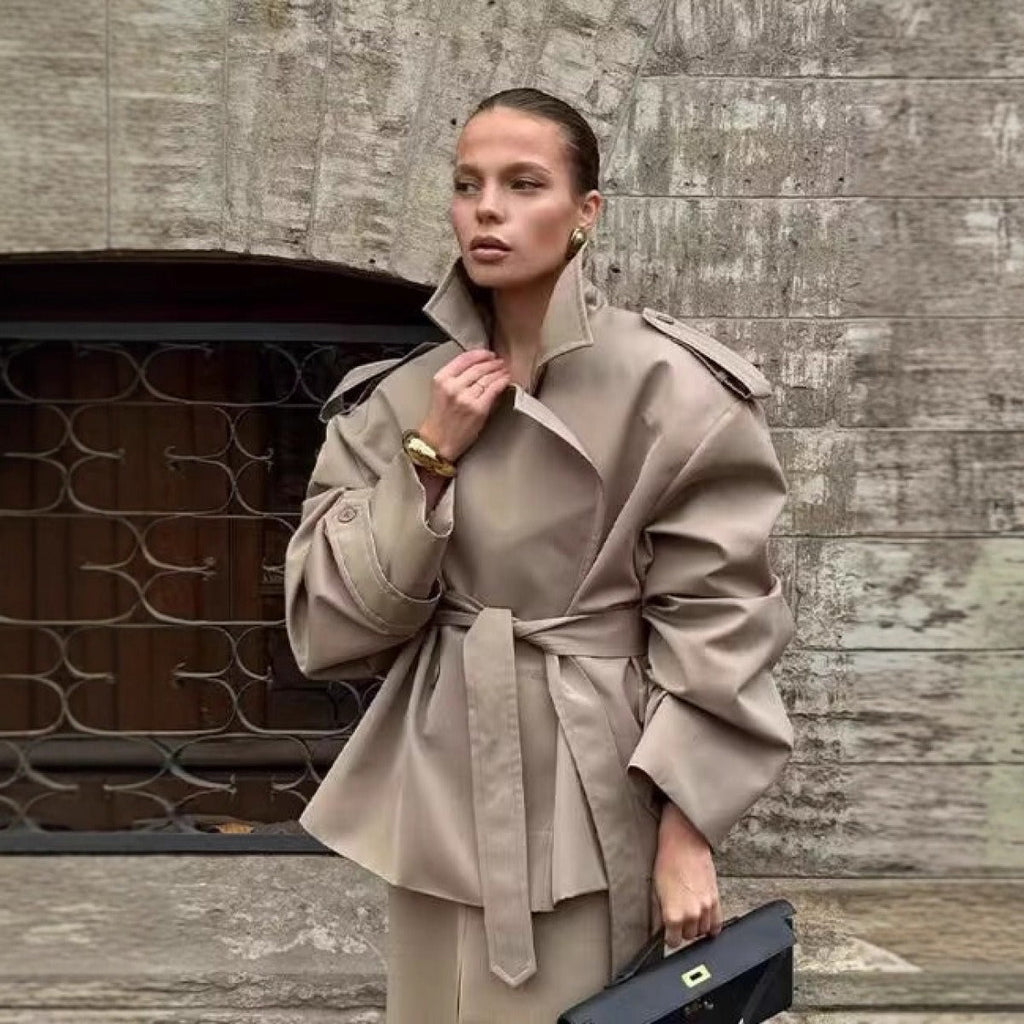 Women's Short Windbreaker Coat – Relaxed Fit