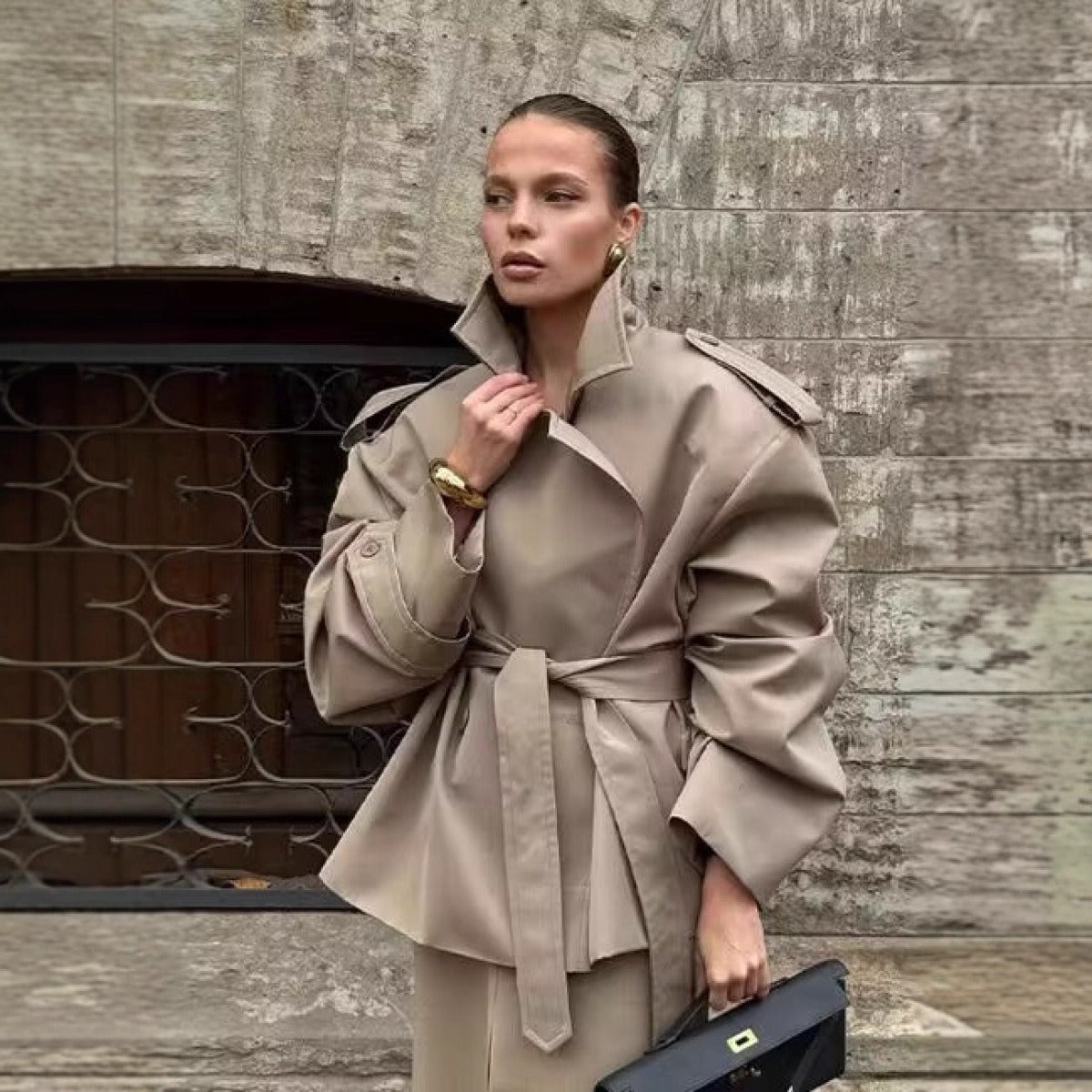 Women's Short Windbreaker Coat – Relaxed Fit
