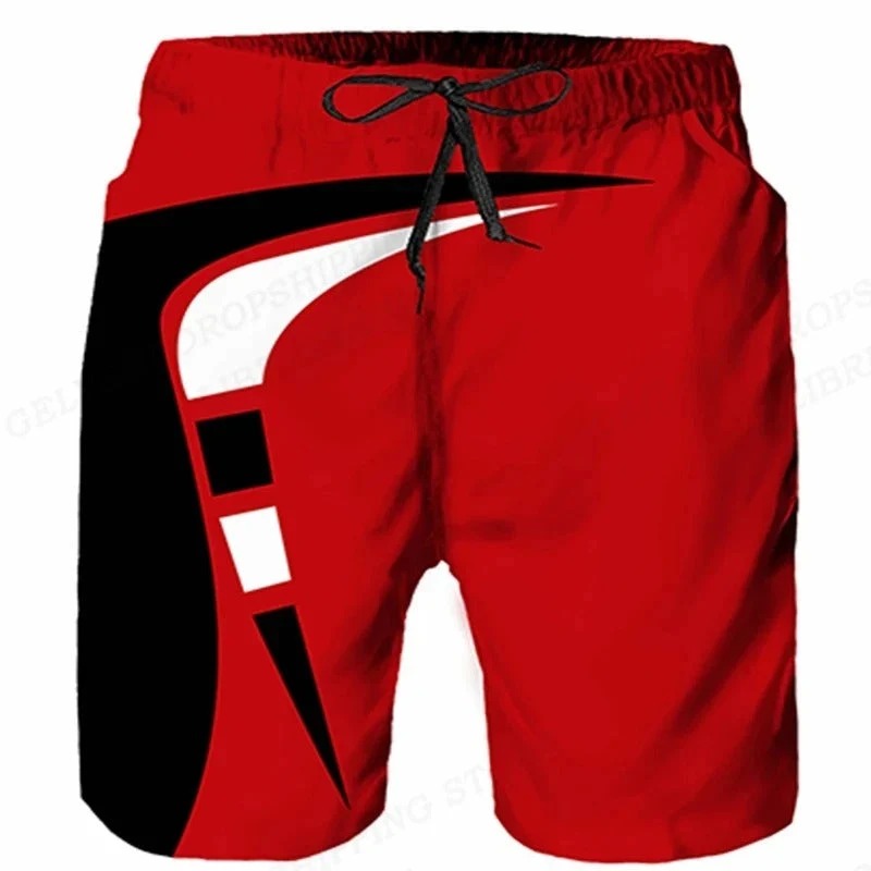 Men's Printed Swim Shorts – Adjustable Drawstring Waist
