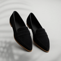 Women's pointed-toe suede loafers – orthopaedic comfort slip-on