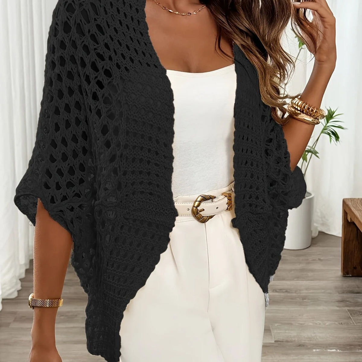 Lightweight Women's Cardigan – Fine Knit for Layering, Modern Fit