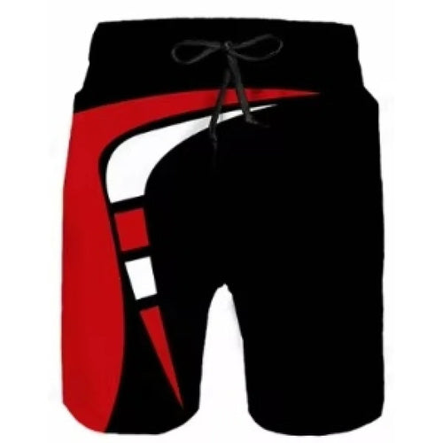 Men's Printed Swim Shorts – Adjustable Drawstring Waist