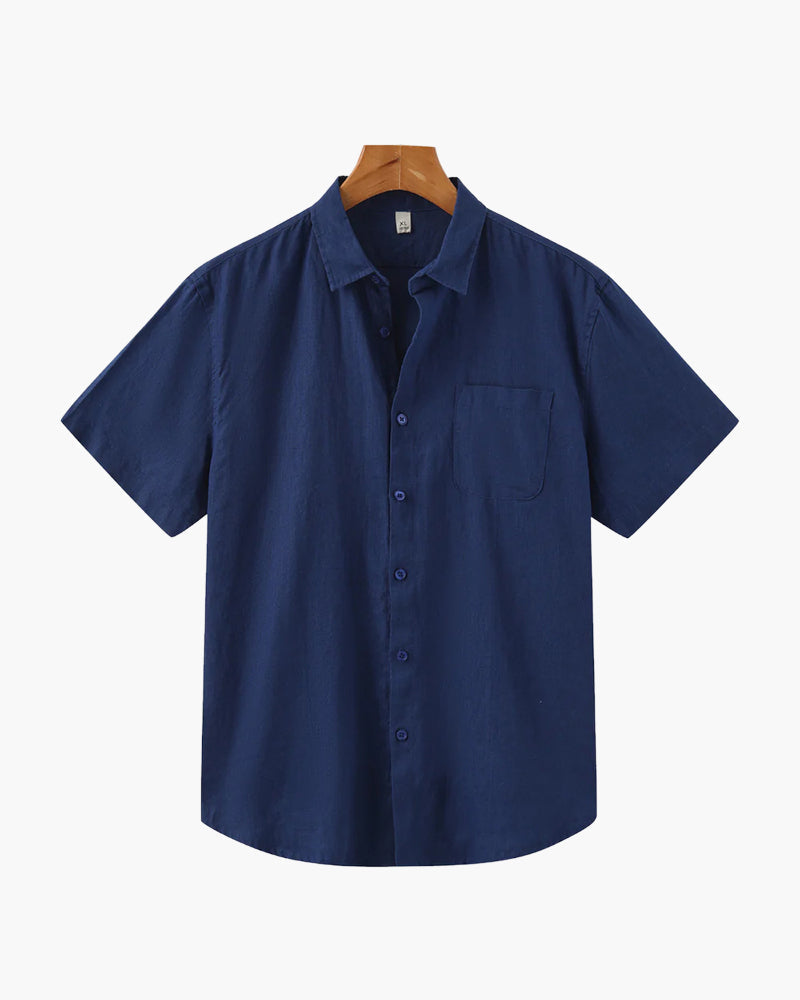 Men's Linen Shirt – Short Sleeves Casual Fit
