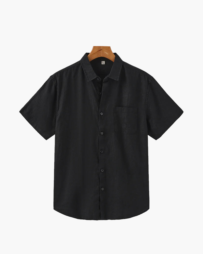 Men's Linen Shirt – Short Sleeves Casual Fit