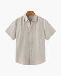 Men's Linen Shirt – Short Sleeves Casual Fit