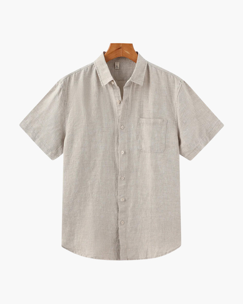 Men's Linen Shirt – Short Sleeves Casual Fit