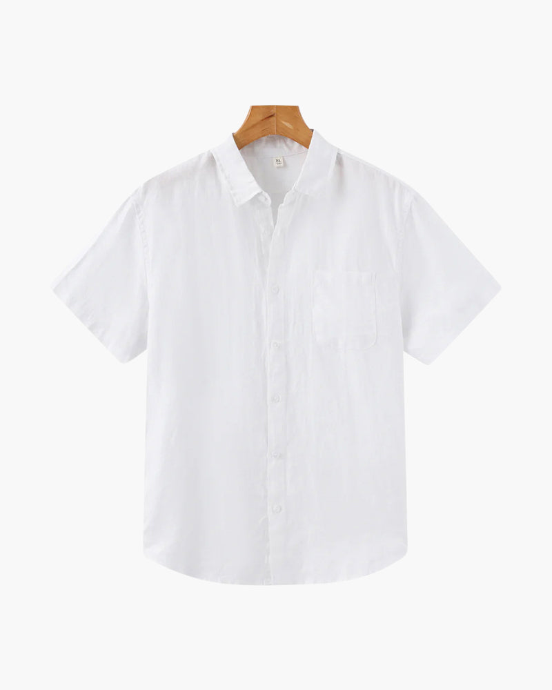 Men's Linen Shirt – Short Sleeves Casual Fit
