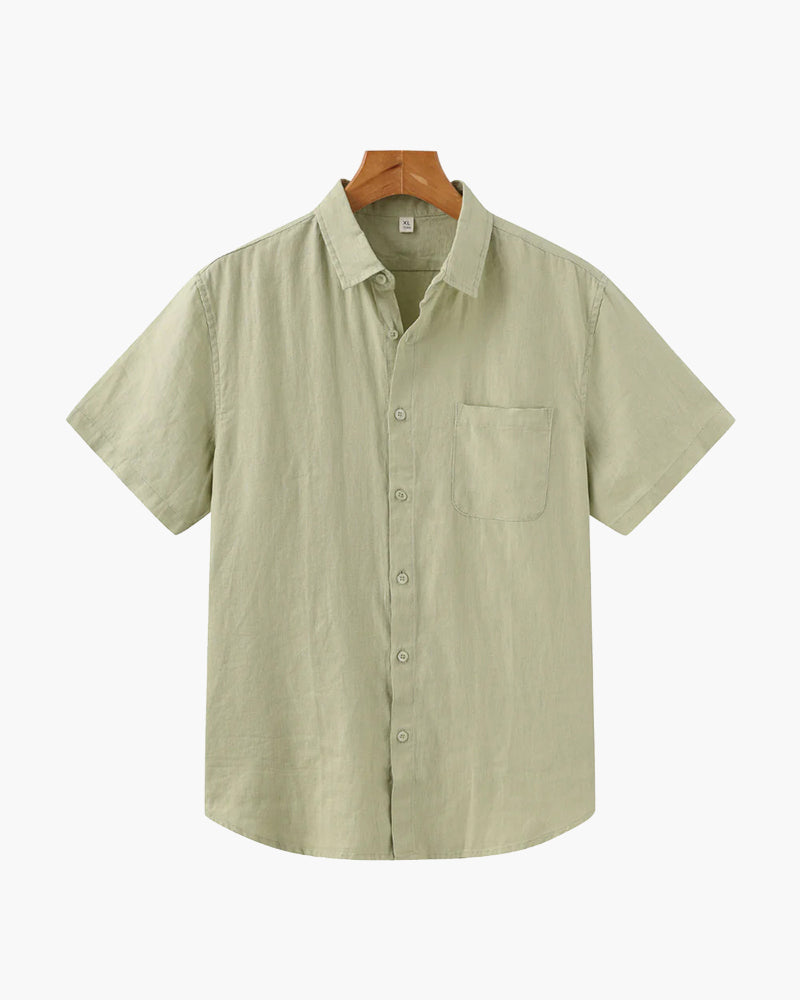 Men's Linen Shirt – Short Sleeves Casual Fit