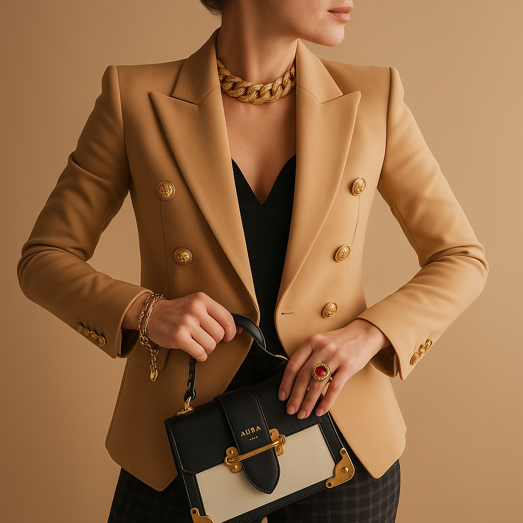 Women's Tailored Blazer – Long Sleeves Structured Slim Fit