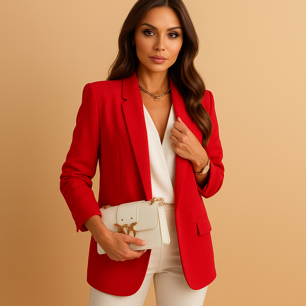 Women's Casual Tailored Blazer – Long Sleeves Relaxed Slim Fit