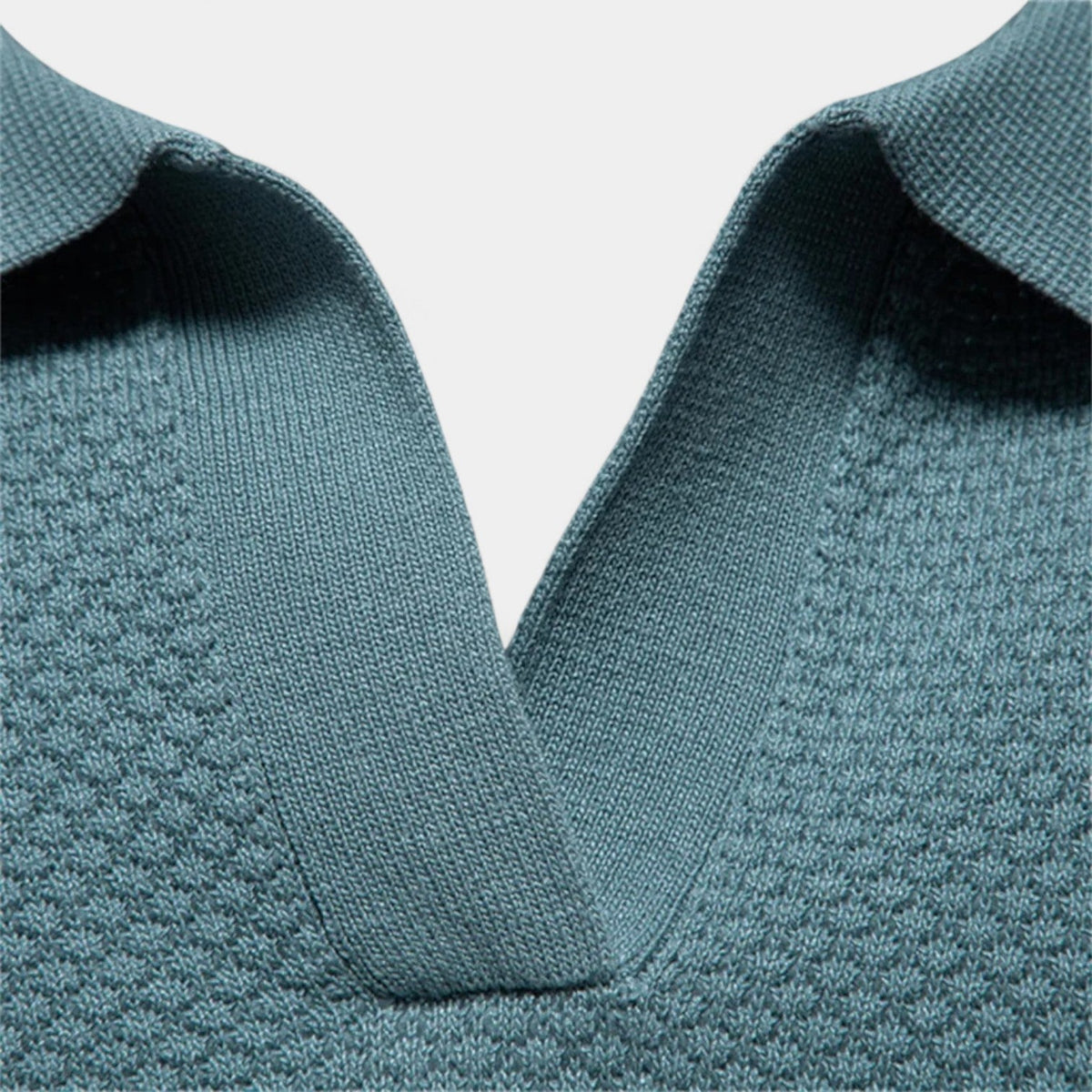Cotton Polo Without Buttons - Riviera Elegance
