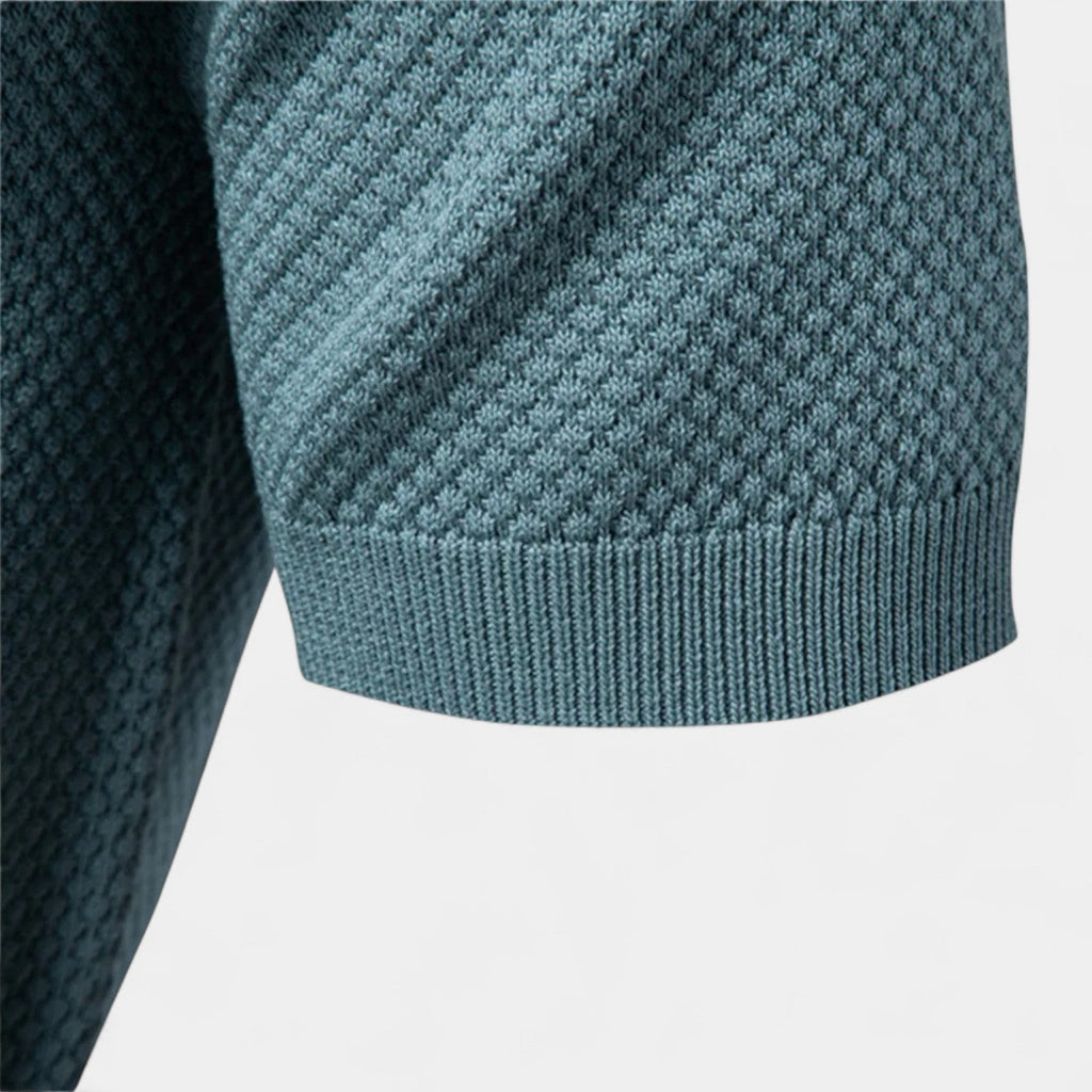 Cotton Polo Without Buttons - Riviera Elegance