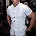 Men's Short Sleeve Slim Fit Shirt – Structured Collar