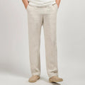Men's Linen Trousers – Straight-Leg Relaxed Fit with Elasticated Waist