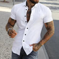 Men’s Tailored Short-Sleeve Shirt – Breathable Slim Stretch Fit