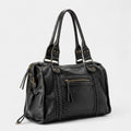 Genuine Leather Women's Handbag – Braided Detail