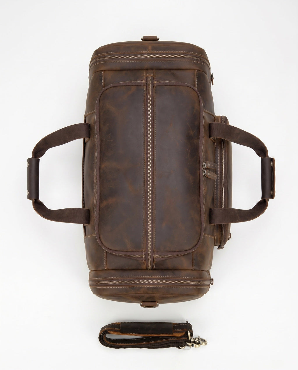 Men's Genuine Leather Travel Bag – Weekend Duffle Bag