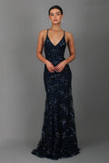 Women’s Sequin Maxi Dress – Sculpting Open-Back Elegance
